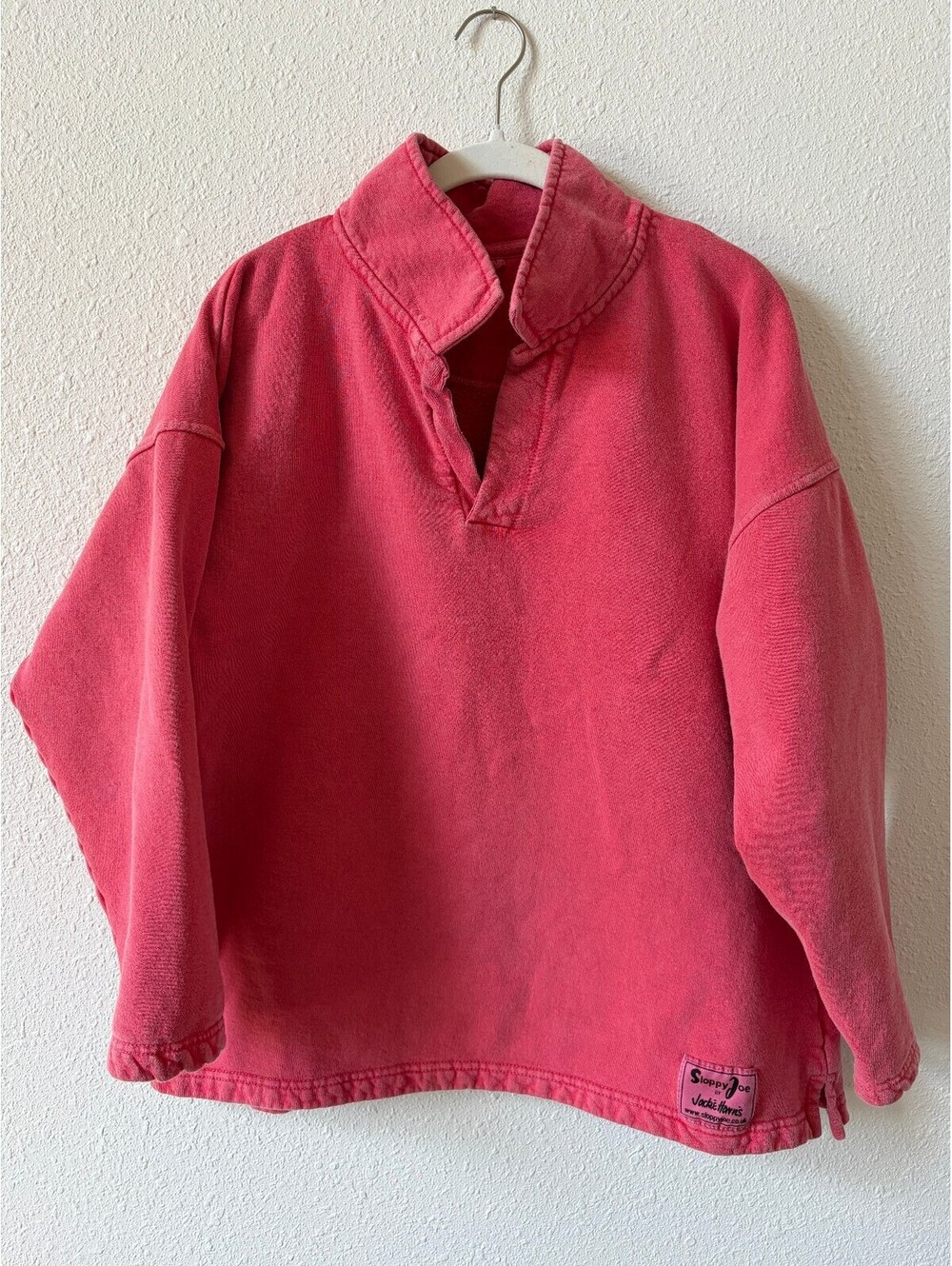 Sloppy Joe Jackie Harris Collar 02 Sweatshirt Red Wash Size 1 Organic Cotton
